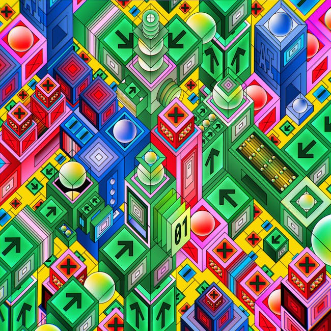 An illustration depicting ethical considerations in AI, such as bias in algorithms and job displacement.