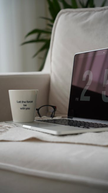 An investor reviewing their automated trading strategy on a laptop in a cozy living room, emphasizing a sense of control and comfort in their financial journey